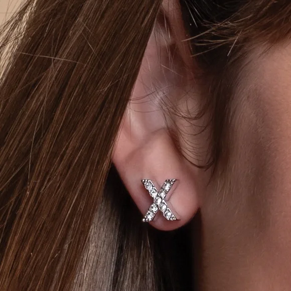 Touchstone Crystal XO Earrings - Picture 4 of 7